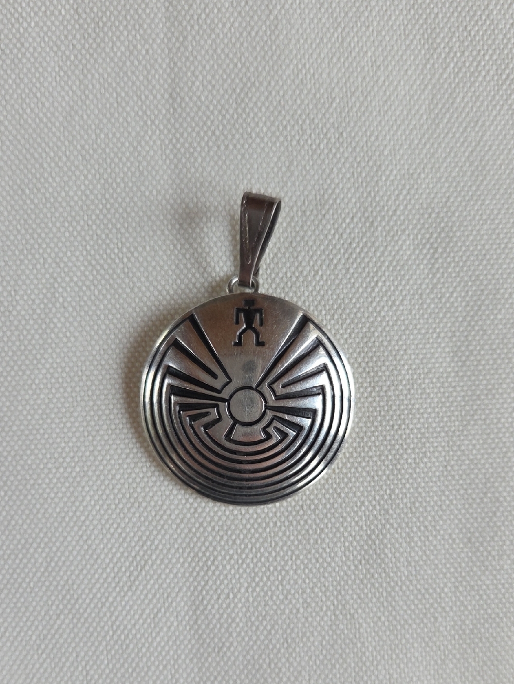 Sterling Man In The Maze Pendant
